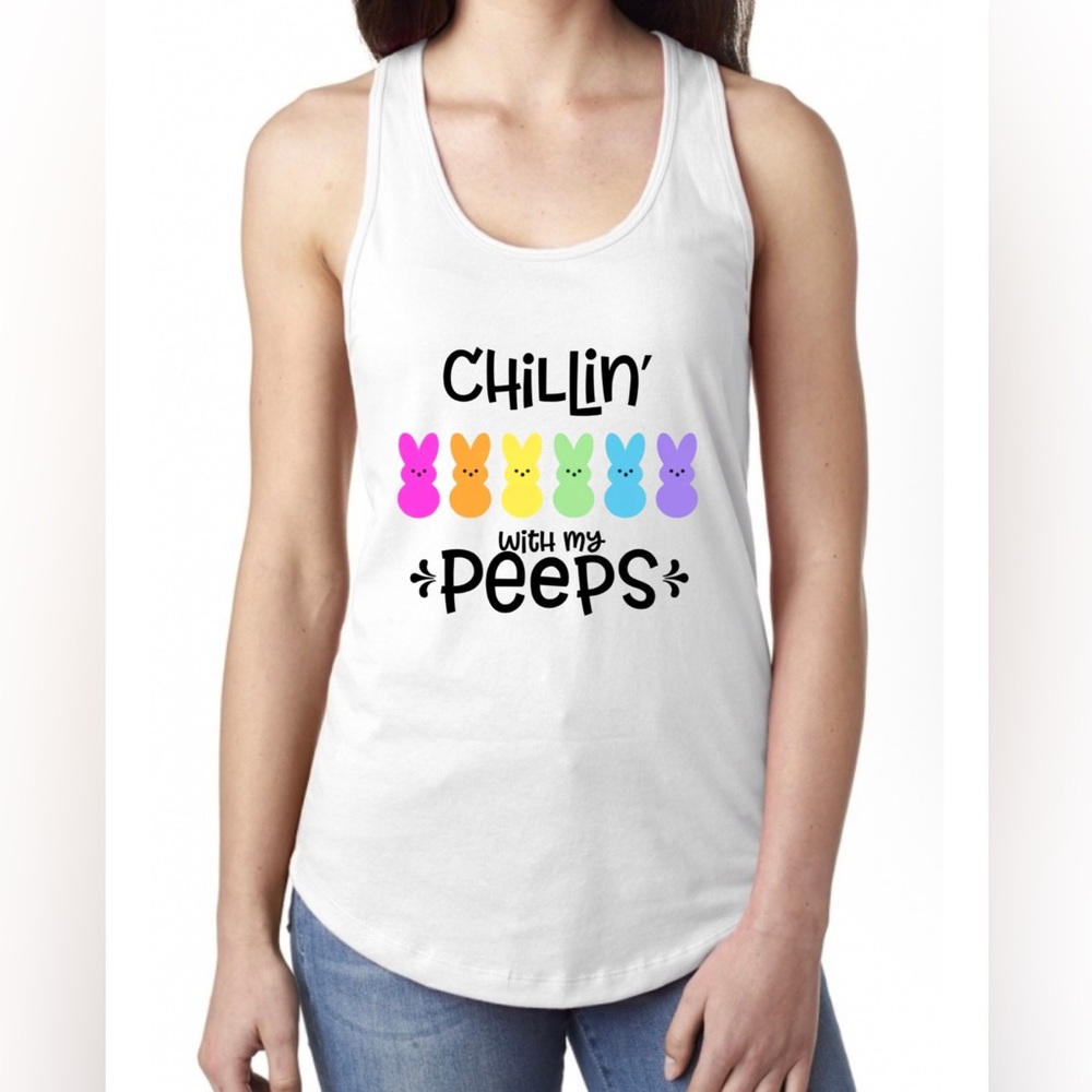 Chillin' with My Peeps Easter Women’s Tank Top